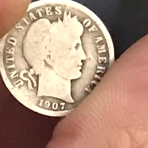 1907 barber dime - Picture 3 of 3